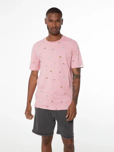 Pánské bavlněné tričko protest egonia růžová s