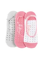 Ponožky meatfly low socks - triple pack růžová/bílá one size