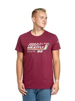 Meatfly pánské tričko Racing Spirit Dark Wine | Červená | Velikost L | 100% bavlna