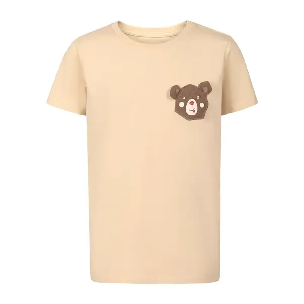 Dětské bavlněné triko nax omeso béžová 140-146