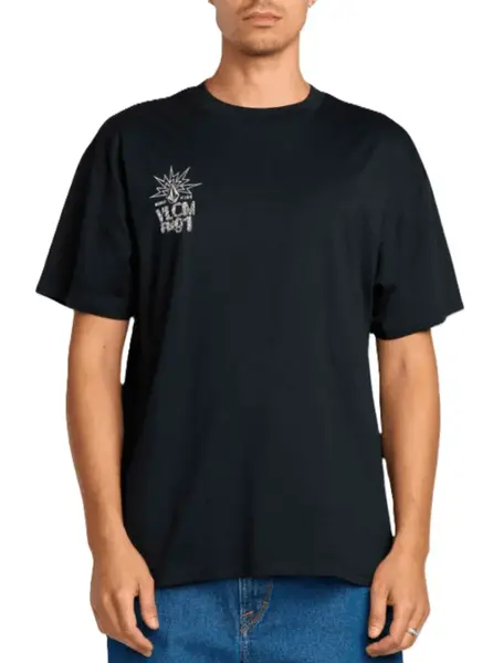 Volcom pánské tričko Tune In Sst Antique Black | Černá | Velikost L