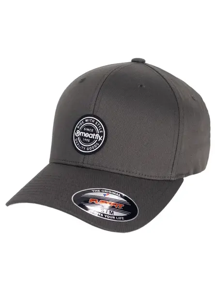 Meatfly kšiltovka Raptor Flexfit White Round/Dark Grey | Bílá | Velikost L/XL