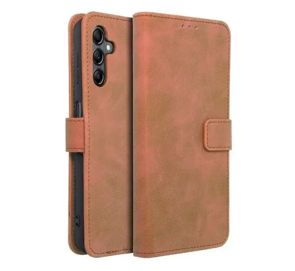 Flipové pouzdro TENDER pro Samsung Galaxy A14 4G / A14 5G, hnědá