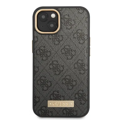 Zadní kryt Guess PU 4G MagSafe Case pro Apple iPhone 14 Plus, černá