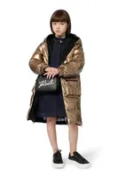 Dětská oboustranná bunda Karl Lagerfeld zlatá barva, Z30603