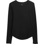 GAP V-LS OPP WAFFLE TEE Dámské tričko, černá, velikost