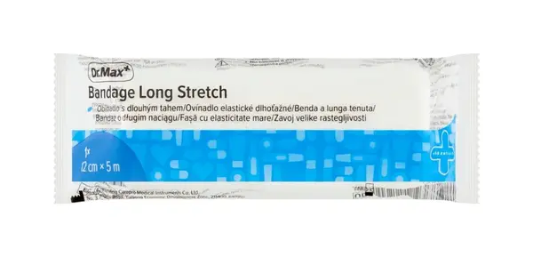 Dr. Max Ovínadlo elastické dlhoťažné so svorkami 12 cm x 5 m