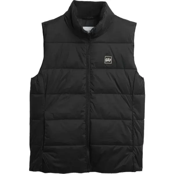 GAP V-FRCH LOGO LW PUFFER Dámská vesta, černá, velikost