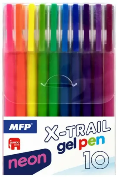 Gelové pero set BS 10ks NEON