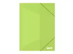 Složka M A4 zelená 3 klop.s gumou PP