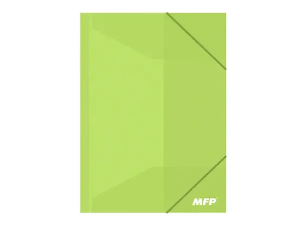 Složka M A4 zelená 3 klop.s gumou PP