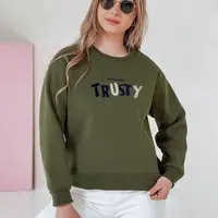 Bluza damska oversize z haftem SOFTRUS zielona Dstreet