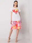 Dress-DHJ-SK-13119.26P-White-Pink