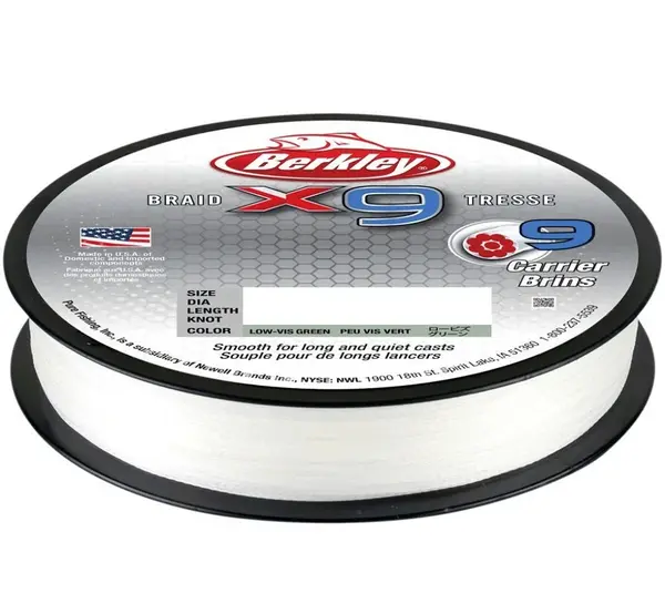 Berkley splétaná šňůra x9 crystal-průměr 0,35 mm / nosnost 36,3 kg