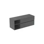 Ideal Standard Finesse - Umývadlová skrinka, 140x51x56 cm, 2 zásuvky, matný antracit E3439Y2