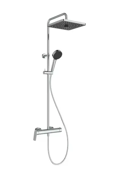 Ideal Standard CeraFlow T25+ - Sprchový set s batériou, 26x26 cm, 2 prúdy, chróm A8533AA