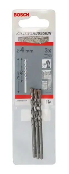 Bosch Príslušenstvo - Súprava vrtákov do betónu, 4x75 mm, 3 ks 2608597704