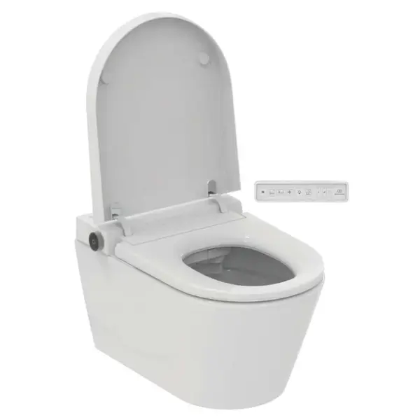 Ideal Standard i.life E - Elektronický bidet s keramikou, závesný, SoftClose, RimLS+, biela K875501