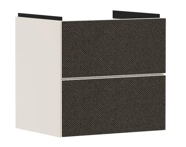 Hansgrohe Xevolos E - Umývadlová skrinka, 58x58x48 cm, 2 zásuvky, matná béžová/textilná tmavá sivá 54176660
