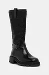 Nízké kozačky Kurt Geiger London Kurt Mid Calf Boot dámské, černá barva, na plochém podpatku, 4992800039