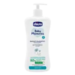 CHICCO Šampon na vlasy a tělo s dávkovačem Baby Moments 92 % přírodních složek 750 ml