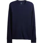 GAP V-WAFFLE CREW Pánské tričko, tmavě modrá, velikost