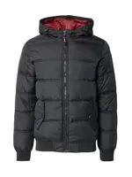 INDICODE JEANS Zimná bunda 'Adrian'  pastelovo červená / čierna