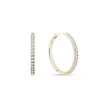 Kruhové náušnice s čírymi diamantmi v zlate KLENOTA