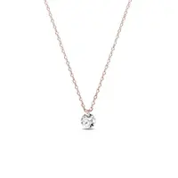 Náhrdelník z ružového zlata s laboratórnym diamantom KLENOTA