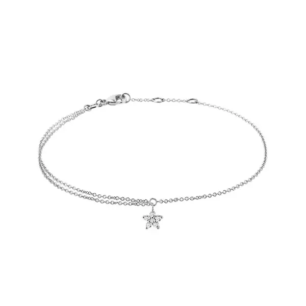 Náramok z bieleho zlata s diamantmi KLENOTA