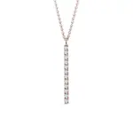 Náhrdelník z ružového zlata s diamantovou tyčinkou KLENOTA