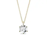 Luxusný zlatý náhrdelník s 1ct diamantom KLENOTA