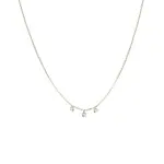 Zlatý náhrdelník se třemi lab grown diamanty KLENOTA