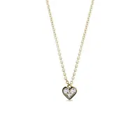 Diamantový náhrdelník se srdíčkem ve zlatě KLENOTA