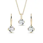 Souprava šperků s lab grown diamanty ve žlutém zlatě KLENOTA