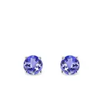 Zlaté náušnice s tanzanitmi KLENOTA