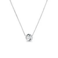 Náhrdelník z bieleho zlata s diamantom KLENOTA