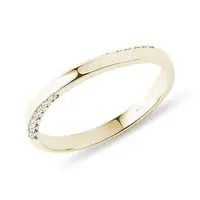 Snubní prsten s diamanty ve zlatě KLENOTA