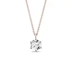 Přívěsek s půlkarátovým LG diamantem v růžovém zlatě KLENOTA