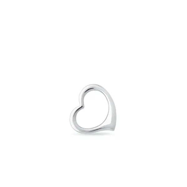 Lesklý přívěsek srdíčko z bílého zlata KLENOTA