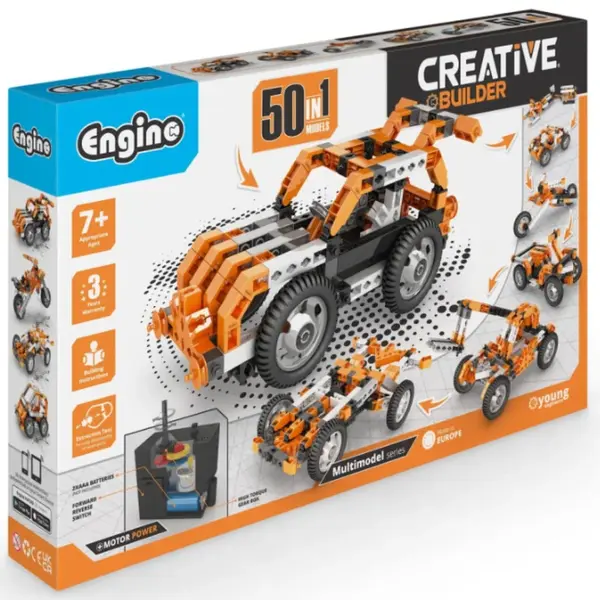 Engino: Creative Builder 50v1 s motorkem
