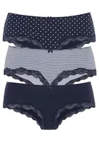 LASCANA Nohavičky  tmavomodrá / biela