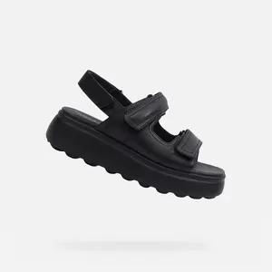 Černé dámské sandály Geox Spherica EC4.1 S - Dámské