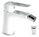 Novaservis Nobless Tina - Bidetová baterie s výpustí, bílá/chrom 38011,1