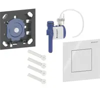 Geberit - Pneumatické ovládání splachování pisoáru typu 40, sklo/bílá 116.217.SI.1