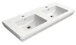 Sapho GSI Classic - Dvojumyvadlo 125x54 cm, 2 otvory pro baterie, ExtraGlaze, bílá 8725111