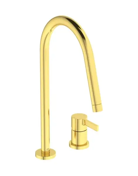 Ideal Standard Gusto - Dřezová baterie, 2-otvorová instalace, kartáčované zlato BD422A2