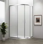 Polysan Easy Line - Čtvrtkruhová sprchová zástěna 120x90 cm, leštěný hliník/čiré sklo EL2715