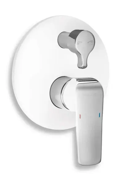 Novaservis Nobless Tina - Vanová baterie pod omítku s přepínačem, bílá/chrom 38050R,1