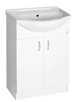 Aqualine Simplex Eco - Umyvadlová skříňka včetně umyvadla 63x84x31 cm, bílá mat SIME650